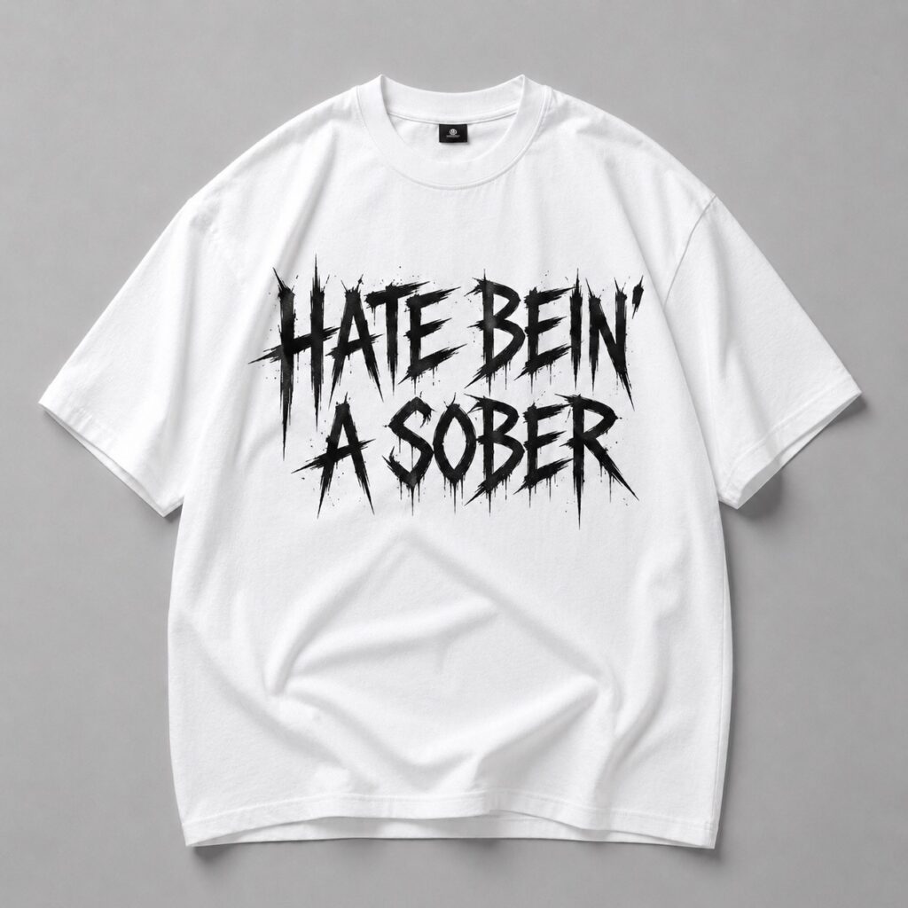Тениска - HATE BEIN' SOBER — 1